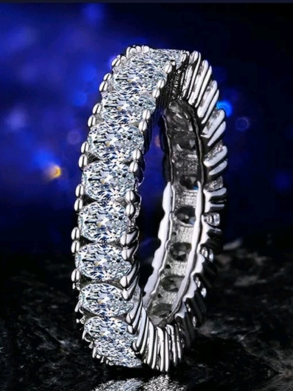 Eternity Style Ring in Silver Tone - Women's Jewelry - Picture 1 of 4